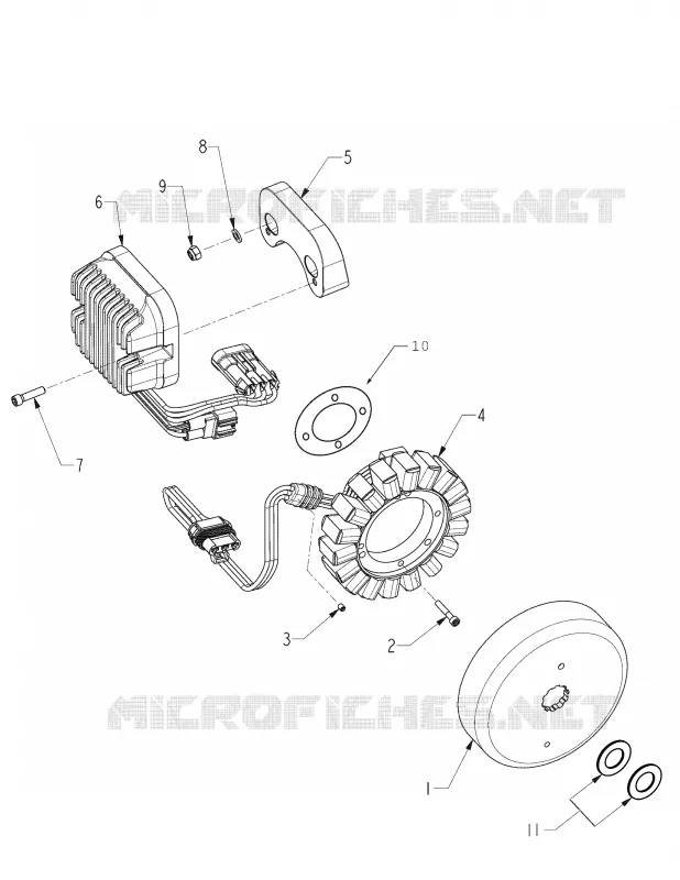 ENGINE, ALTERNATOR AND REGULATOR - N121C/V/D ALL OPTIONS (INDIANALTERNATOR12CC)