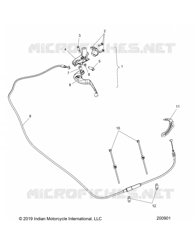 CONTROLS, PALANCA DE EMBRAGUE ASM. AND CABLE