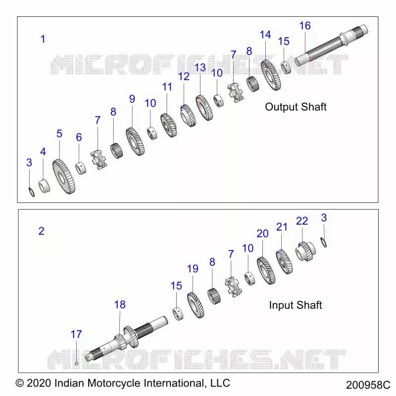 TREN, INPUT/OUTPUT SHAFT ASM.