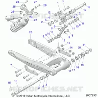 SUSPENSION TRASERA ASM., SWING ARM AND SHOCK