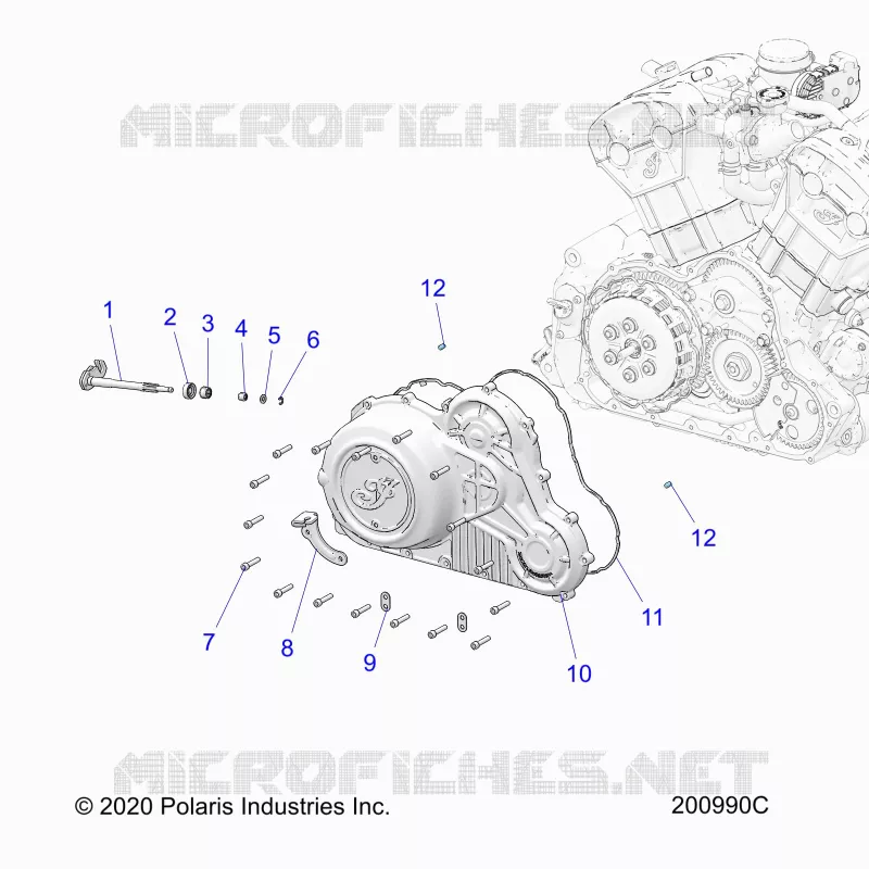 MOTOR, COVER ASM., PRIMARY DRIVE