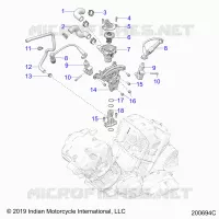 MOTOR, IGNITION, THERMOSTAT HOUSING ASM.