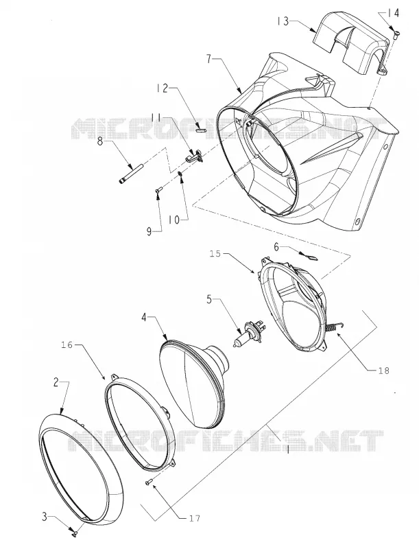 ELECTRICA, HEADLAMP AND HOUSING