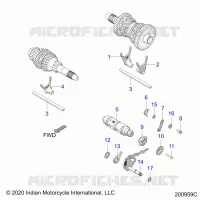 DRIVE TRAIN, HORQUILLAS DE CAMBIO AND DRUM