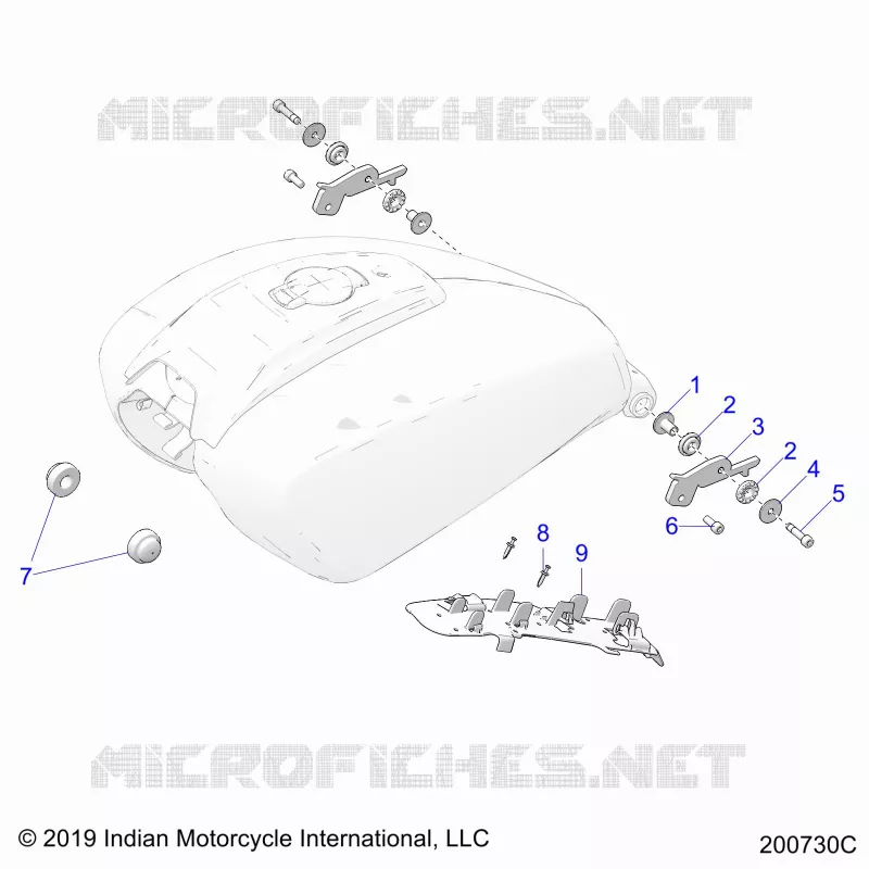 SISTEMA DE COMBUSTIBLE, FUEL TANK MOUNTING