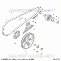 TREN, DRIVE SPROCKET, BELT AND GUARD