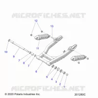 SUSPENSION TRASERA ASM., SWING ARM AND SHOCKS
