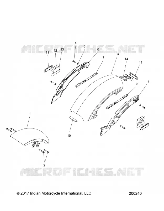BODY, FENDER, FRONT/REAR