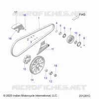 TREN, DRIVE SPROCKET, BELT AND GUARD