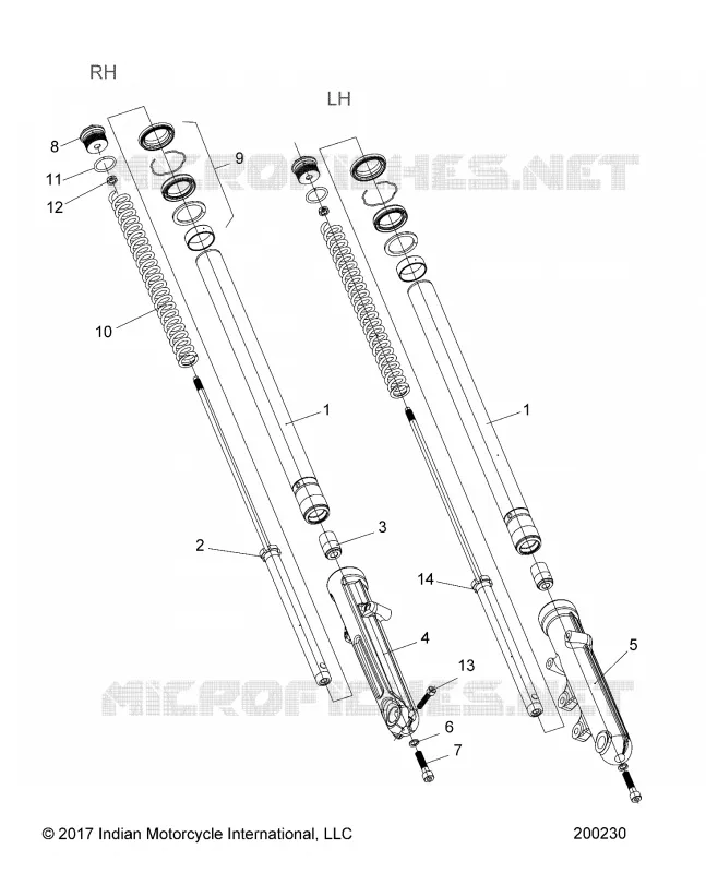 SUSPENSION, FRONT FORKS
