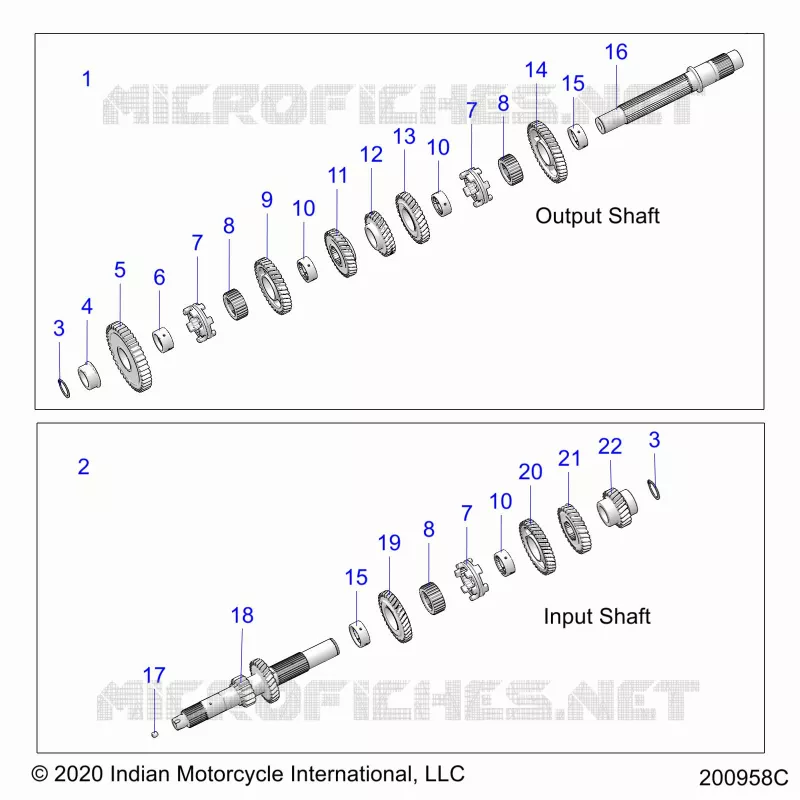 TREN, INPUT/OUTPUT SHAFT ASM.