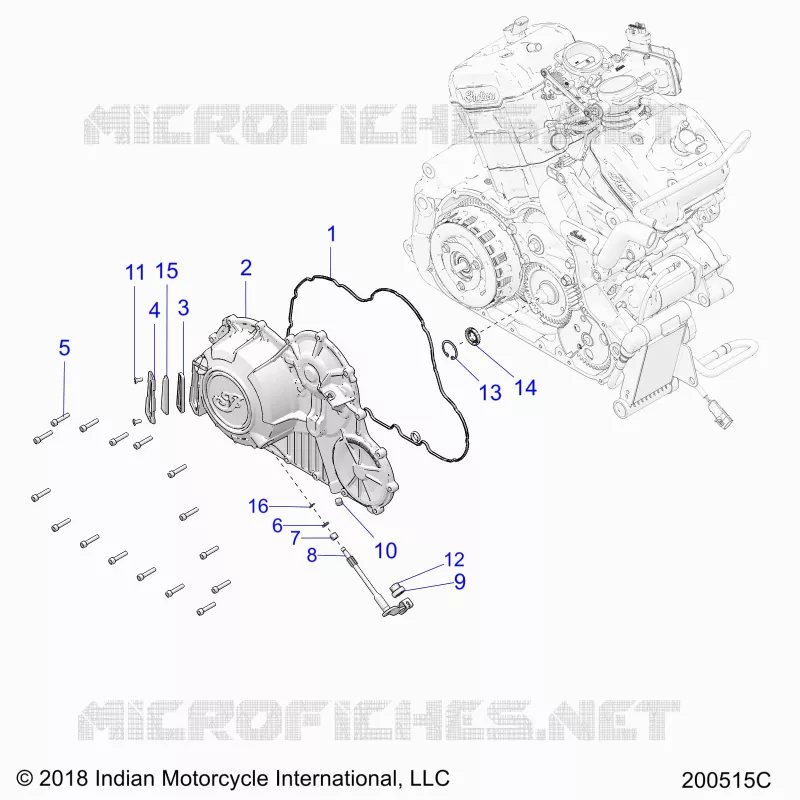 ENGINE, PRIMARY AND TAPA DEL EMBRAGUE
