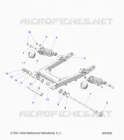 SUSPENSION TRASERA ASM., SWING ARM AND SHOCKS