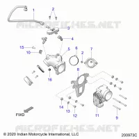 SISTEMA DE COMBUSTIBLE, FUEL CLAM SHELL/THROTTLE BODY