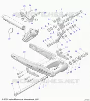 SUSPENSION TRASERA ASM., SWING ARM AND SHOCK (E-PRELOAD)
