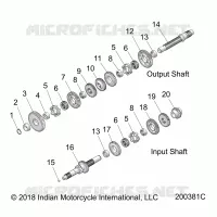 TREN, INPUT/OUTPUT SHAFT ASM.
