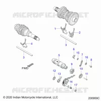 DRIVE TRAIN, HORQUILLAS DE CAMBIO AND DRUM