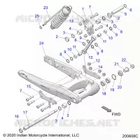 SUSPENSION TRASERA ASM., SWING ARM AND SHOCK