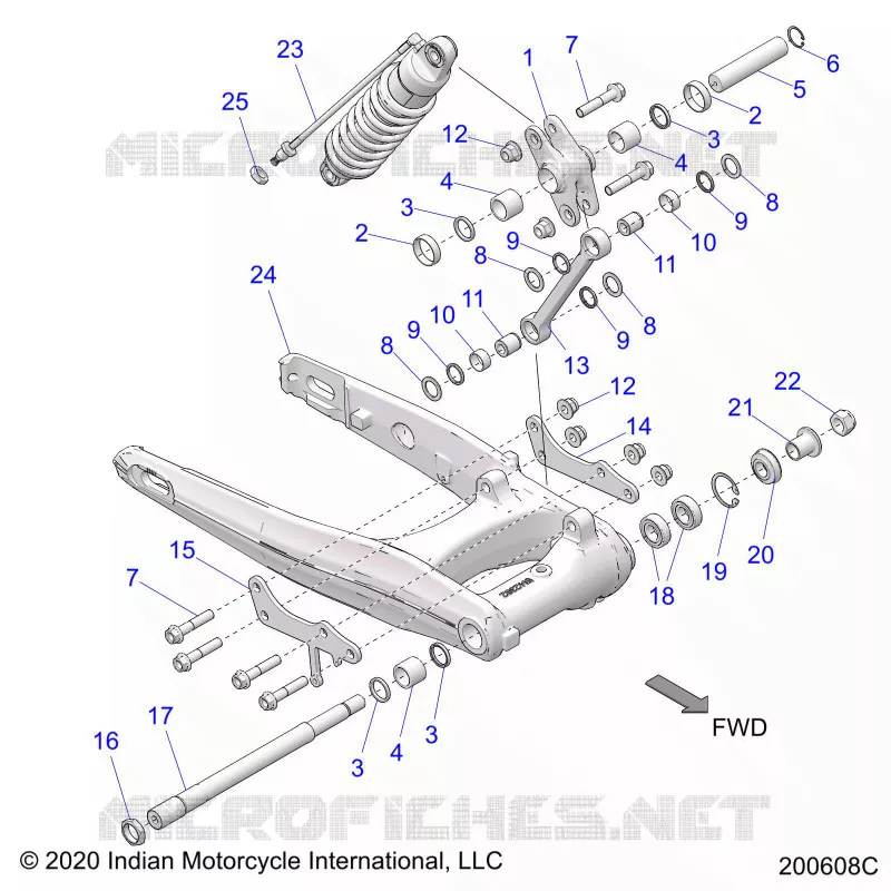 SUSPENSION TRASERA ASM., SWING ARM AND SHOCK