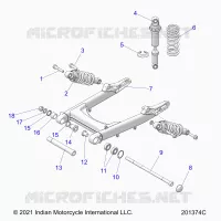 SUSPENSION TRASERA ASM., SWING ARM AND SHOCKS