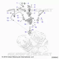 MOTOR, IGNITION, THERMOSTAT HOUSING ASM.