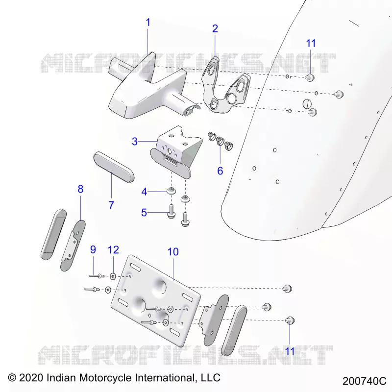 SOPORTE DE LA MATRÃ­CULA/REAR LIGHT HOUSING