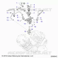 MOTOR, IGNITION, THERMOSTAT HOUSING ASM.