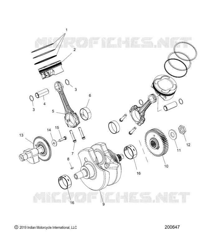 ENGINE, PISTON AND CIGUEÑAL