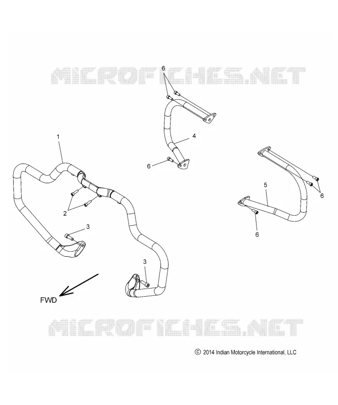 CHASSIS, HIGHWAY BAR/TIP OVER BAR - N15TRAAA ALL OPTIONS (49INDIANHWAYBAR15R