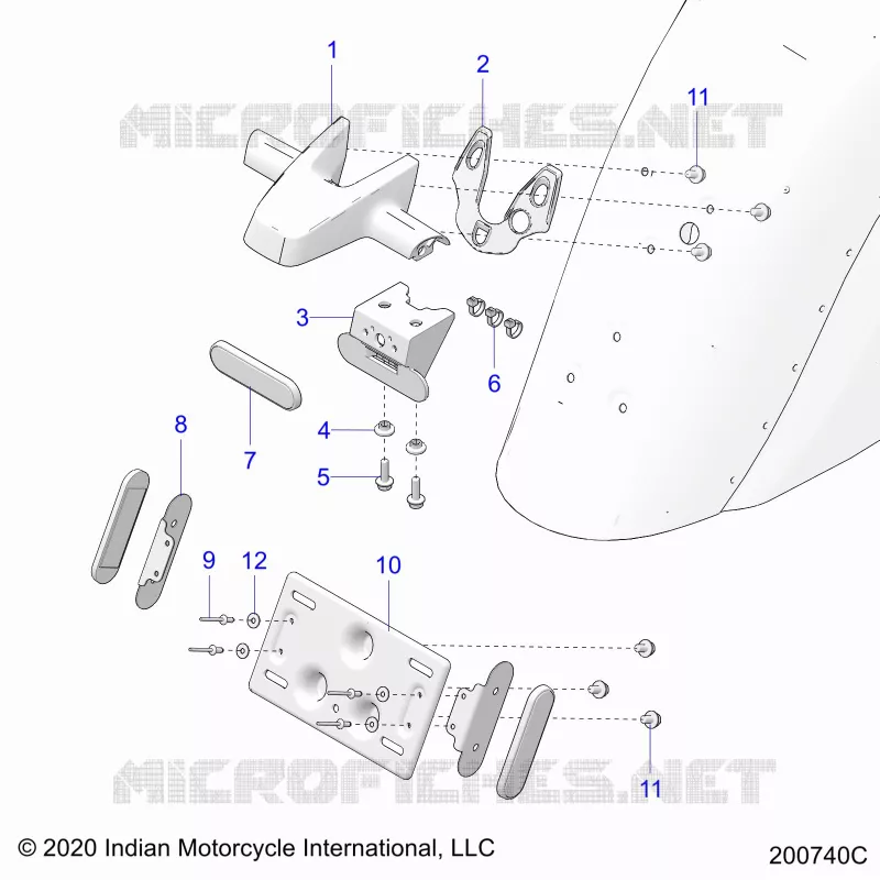 SOPORTE DE LA MATRÃ­CULA/REAR LIGHT HOUSING