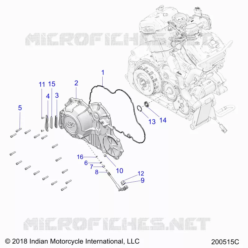 ENGINE, PRIMARY AND TAPA DEL EMBRAGUE