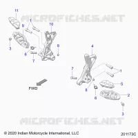 CHASIS, DRIVER FOOTPEGS
