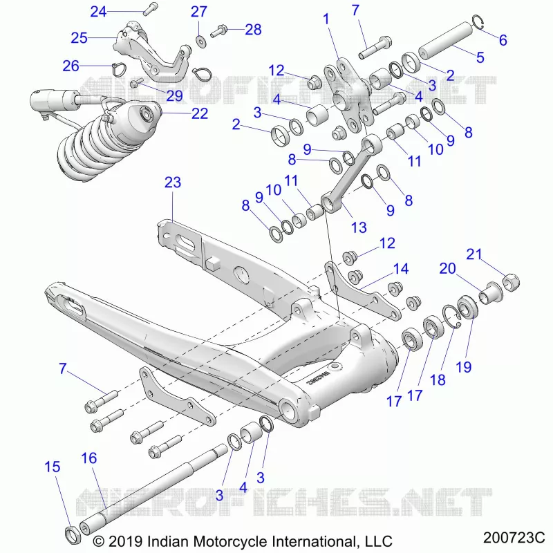 SUSPENSION TRASERA ASM., SWING ARM AND SHOCK