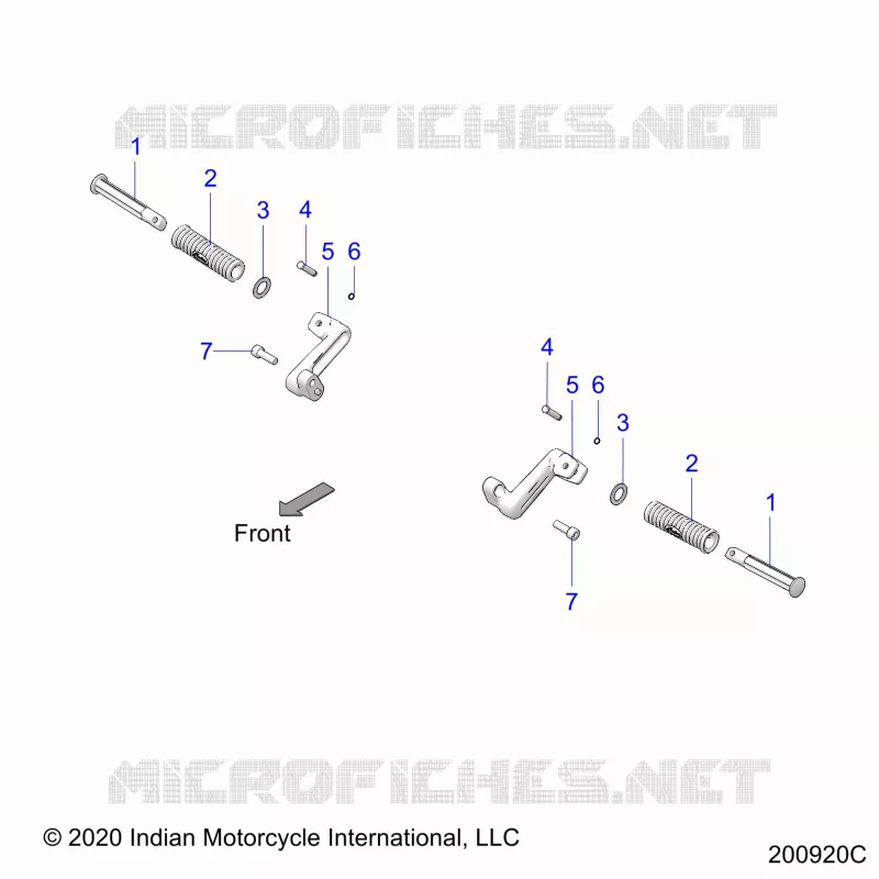 CHASIS, FOOTPEG, PASSENGER