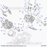 ENGINE, CULATA, CAMSHAFT AND VALVE ASM.