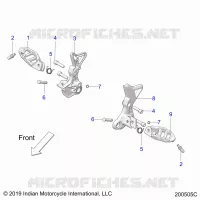 CHASIS, DRIVER FOOTPEGS