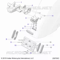 BODY, TAILLIGHT, LICENSE PLATE BRACKET