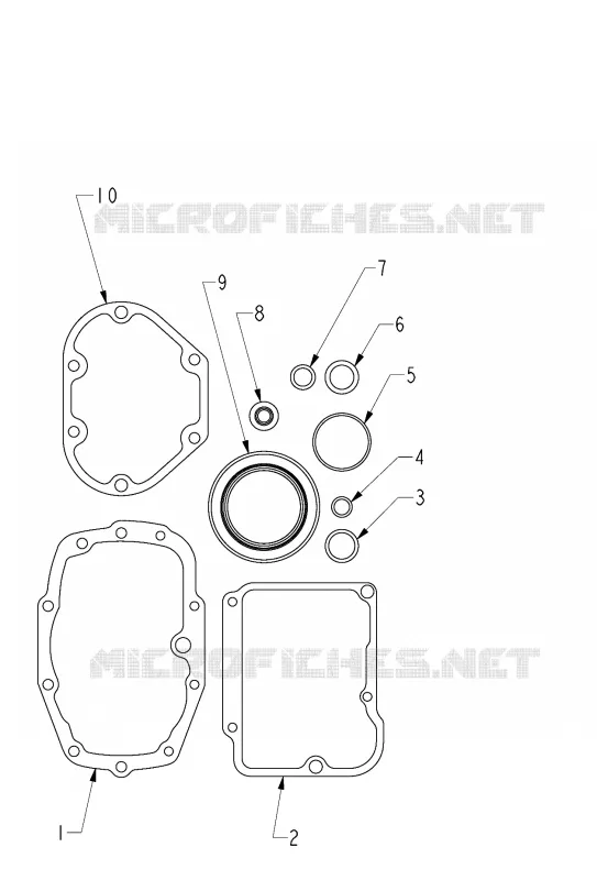 DRIVE TRAIN, TRANSMISSION GASKET AND SEAL KIT - N121C/V/D ALL OPTIONS (INDIANGASKETKITTRAN12CC)