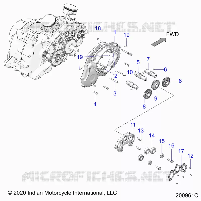 MOTOR, CAM SHAFTS AND GEARS
