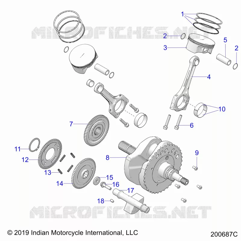 ENGINE, PISTON AND CIGUEÑAL