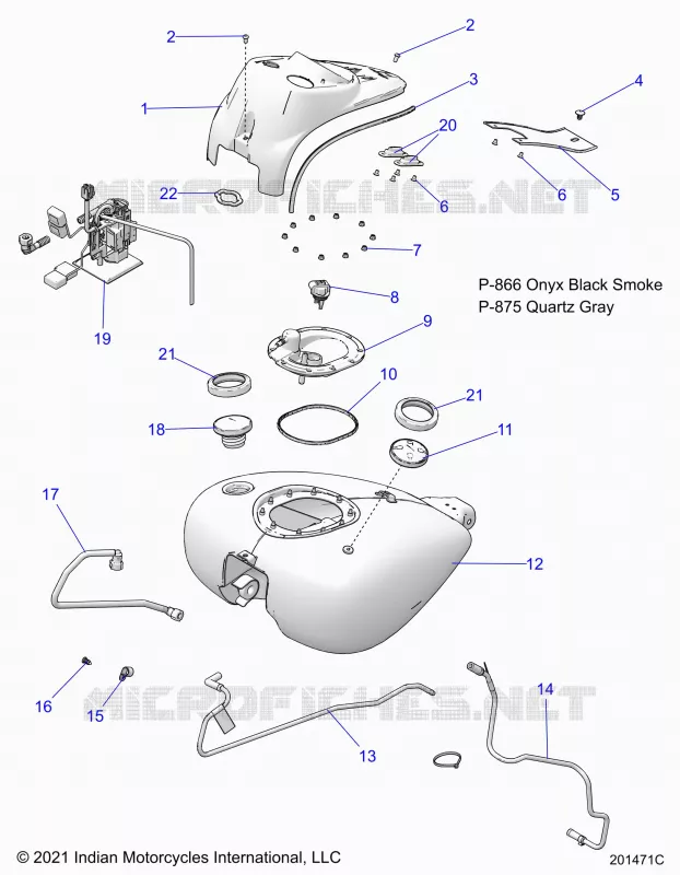 SISTEMA DE COMBUSTIBLE, FUEL TANK ASM.