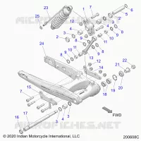SUSPENSION TRASERA ASM., SWING ARM AND SHOCK