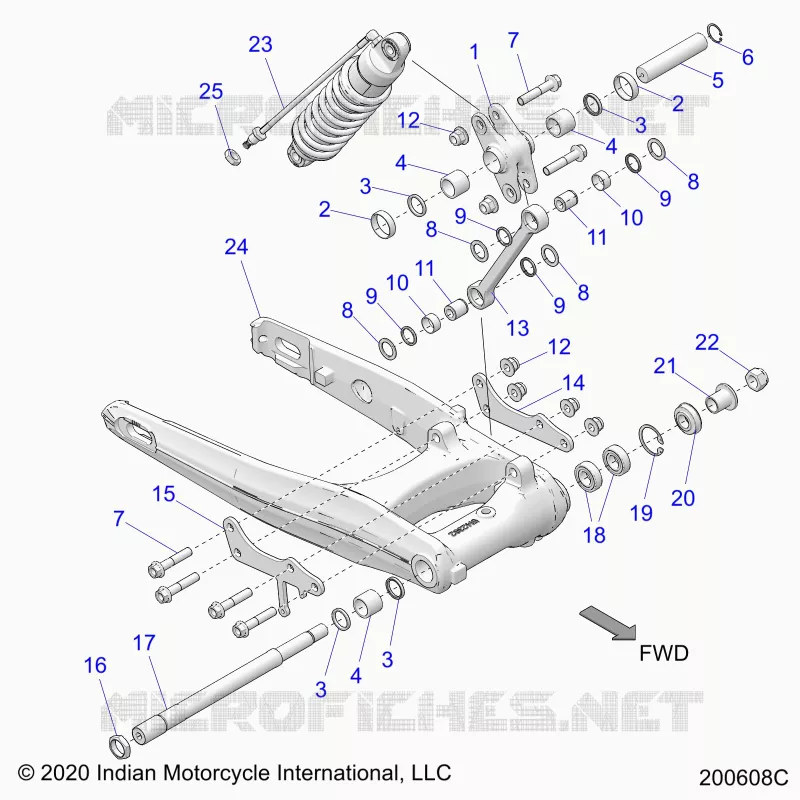 SUSPENSION TRASERA ASM., SWING ARM AND SHOCK