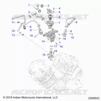 MOTOR, IGNITION, THERMOSTAT HOUSING ASM.