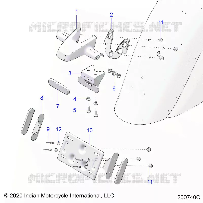 SOPORTE DE LA MATRÃ­CULA/REAR LIGHT HOUSING