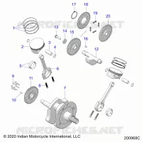 ENGINE, PISTON AND CIGUEÑAL