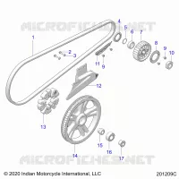 TREN, DRIVE SPROCKET, BELT AND GUARD