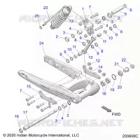 SUSPENSION TRASERA ASM., SWING ARM AND SHOCK