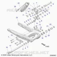 SUSPENSION TRASERA ASM., SWING ARM AND SHOCK