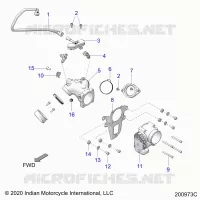 SISTEMA DE COMBUSTIBLE, FUEL CLAM SHELL/THROTTLE BODY